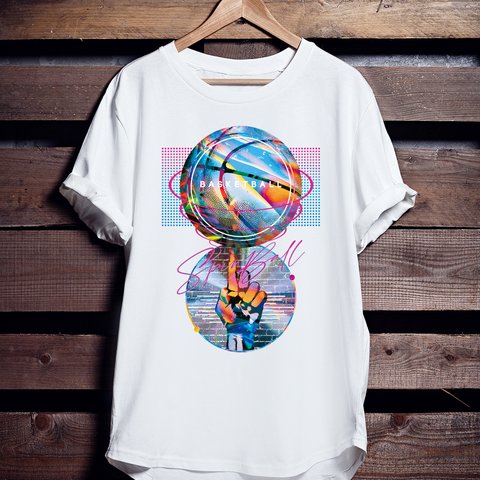 バスケTシャツ「Spin Ball」