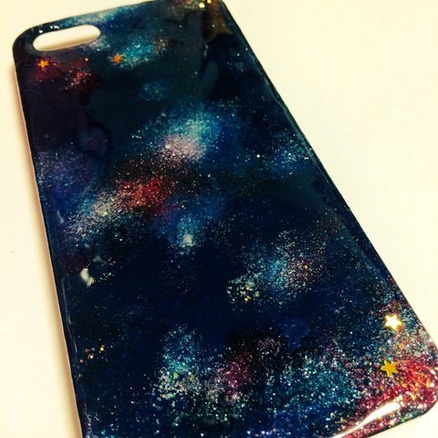 宇宙塗りiPhoneケース/蓄光タイプ