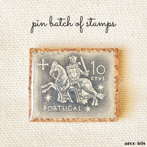 切手のピンバッチ◆ポルトガル