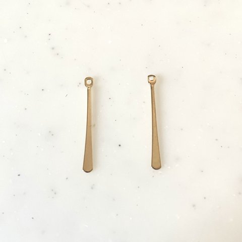 Gold Short Paddle shaped Pendant Tops