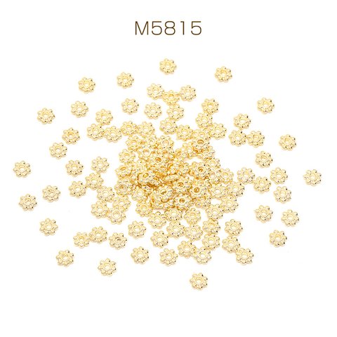 M5815  30個  色褪せにくい14KGPゴールドメッキ スペーサービーズ 4mm  3X（10ヶ）