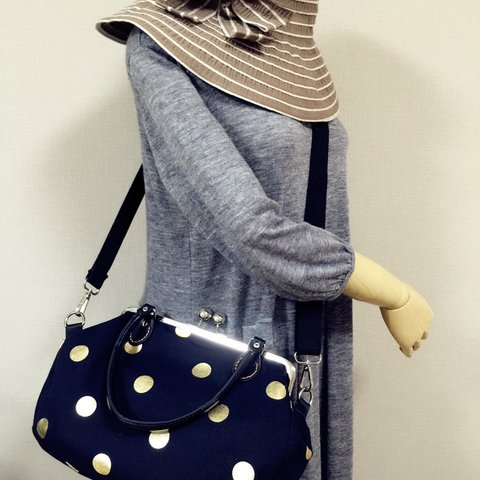 3way☆【nanqueen's handmade】☆がま口リュック＆ショルダーバッグ