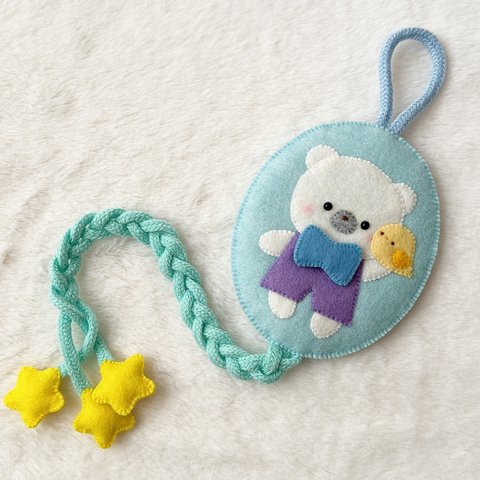 【フェルト】三つ編み練習🐻‍❄️🐥