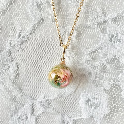 ちびころシリーズ　ちびころ薔薇🌹12mm玉 ネックレス　3カラー