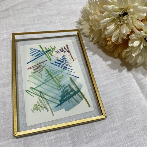 abstract painting　インテリアにもプレゼントにも◯水彩でポストカードに心を込めて◯　　No.3