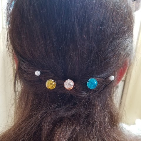 シュワシュワあめ玉　ヘアアクセサリー　