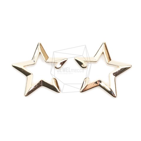 ERG-2087-G【2個入り】スターイヤーカフ/Star Earcuffs Earrings/28mm X 30mm