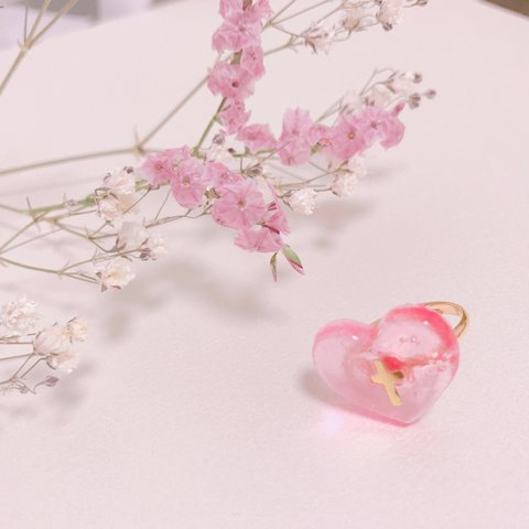 ♡ Heart cloth ring ♡