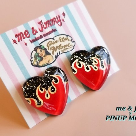 ◇◆My heart is burning Earrings◆◇ピアス・イヤリング 【me & Jimmy×PINUP MOM】