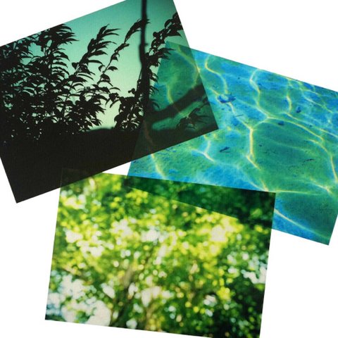 青緑透明写真セット