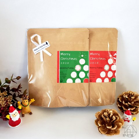 【送料無料】クリスマス限定🎄《緑茶＆紅茶》ティーバッグ セット