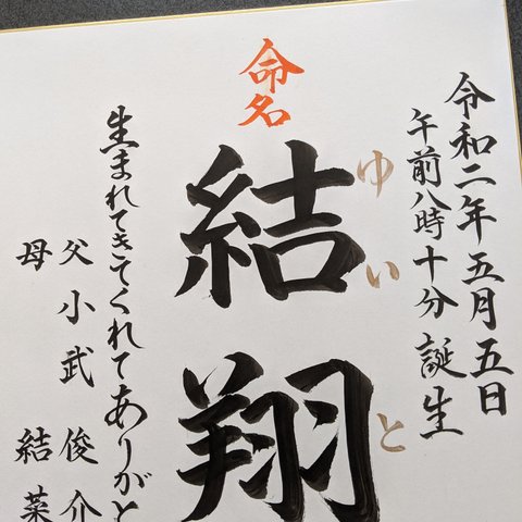 命名書