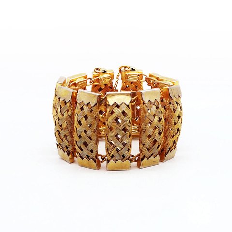 60s USA vintage gold braided bracelet