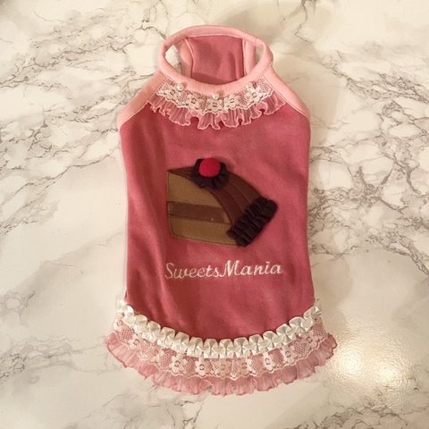 【minne限定】特別価格❤️犬服❤️スイーツキャミソール【即納】チョコレートケーキ（XS～DSサイズ）