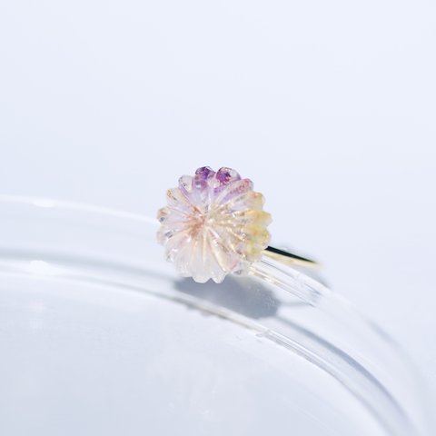 SAKURA collectionkiriko hana ring (mosaic dandelion) #1