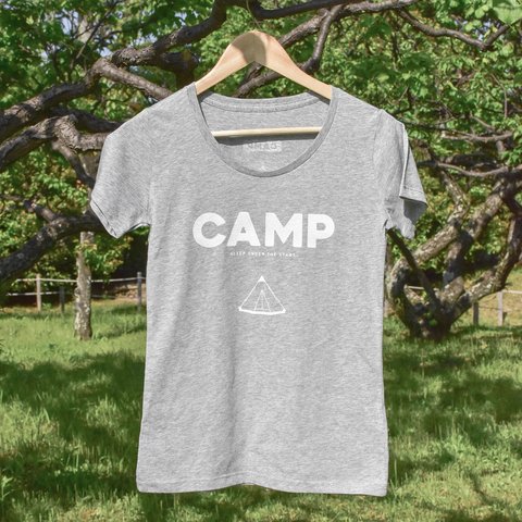 CAMP Tシャツ（レディースS／グレー）