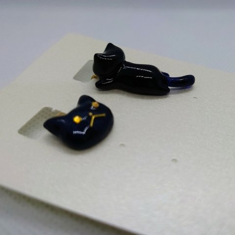 マスククリップ／マスクチャーム　黒猫セット(黒猫2個)