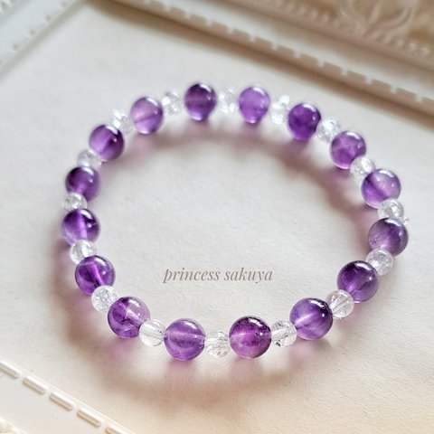 アメジスト✨紫水晶🔮クリスタル✨お守りブレスレット❤️