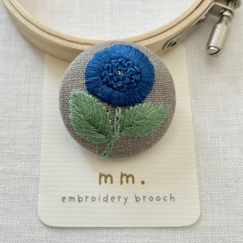 お花の刺繍ブローチ 