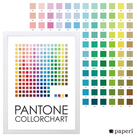 ポスタ―『PANTONE カラーチャート』 A4フレーム付き 