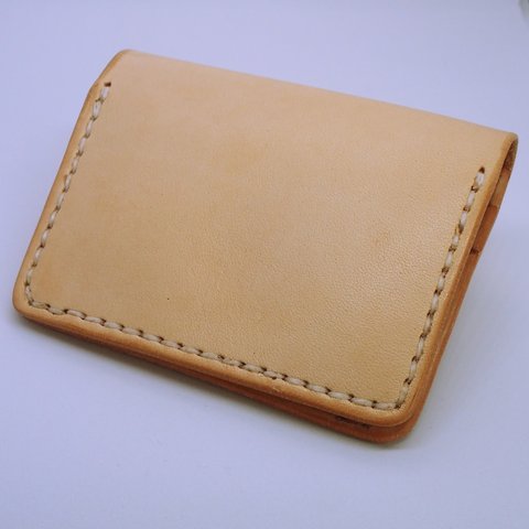 牛ヌメ革　カードケース(二つ折り)
