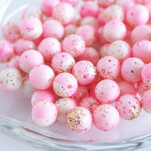 (10個) ヴィンテージ 日本製ビーズ　砂糖菓子 ＊ ピンク