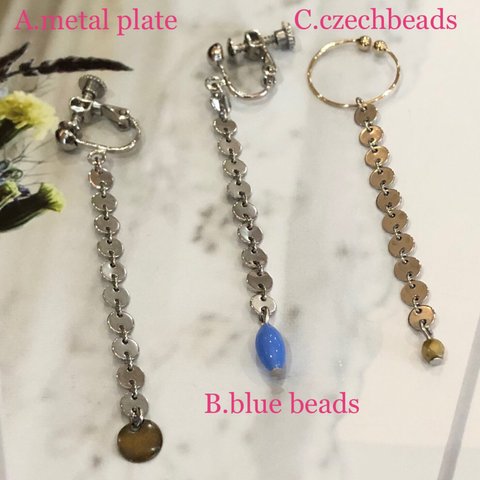 silver petitcirclechainイヤリング⚘3種類の中から選択⚘