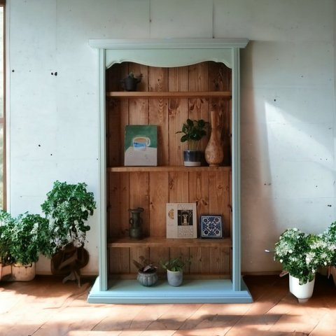 {Newカラー✨} ヴィンテージ ディスプレイ オープンシェルフ チェスト『 Vintage Shelf  』H1050 6段  グリーン