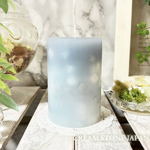 Φ6.7cm×H10cm ペタルキャンドル (フロスト) № 000777 /Gradation Candle