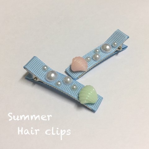 海のあぶくヘアクリップ【②ピンク】