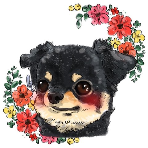 犬の似顔絵