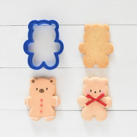 ぺったんこクマ【縦5cm】クッキー型・クッキーカッター