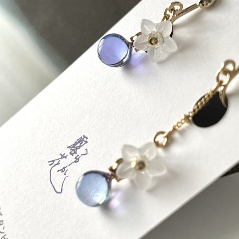 露花 イヤリング/チタンピアス