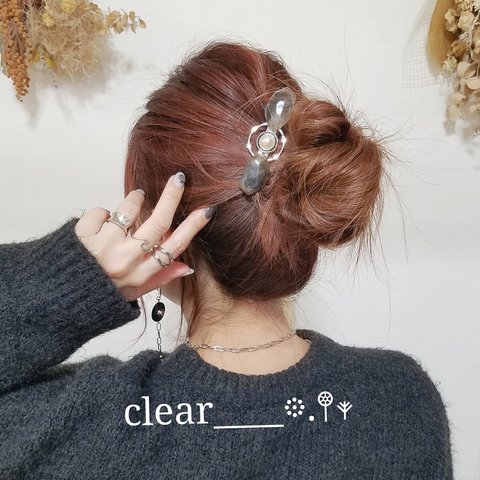 簡単ヘアアレンジ♥️誰でも簡単♪挟むだけヘアクリップ✴️新作！レオパード