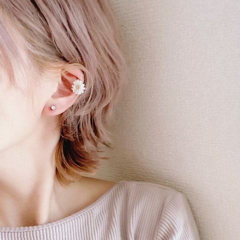 ear cuff 《イヤカフ１個》　/マーガレット　小ぶり