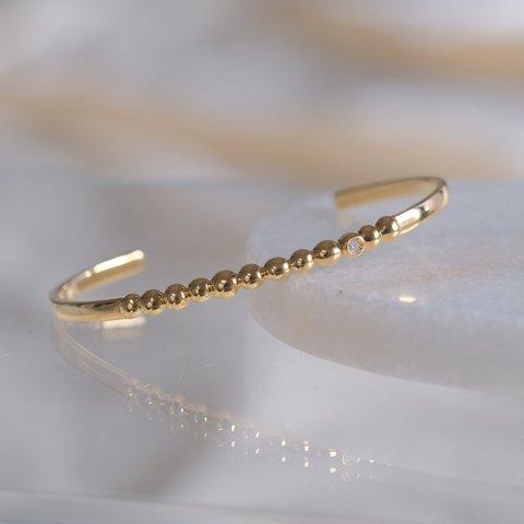 Diamond Tenging bangle bracelet ダイヤモンドバングル　silver925　ゴールド