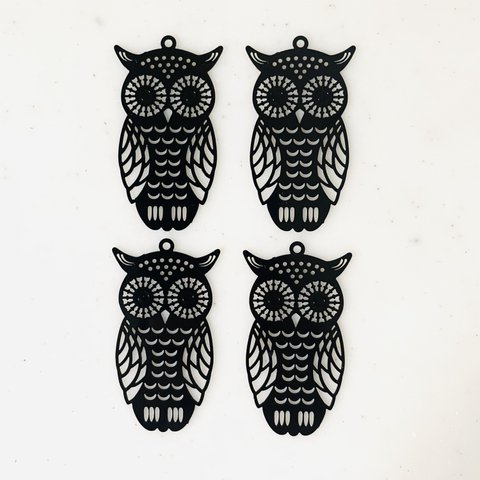 Black Owl Pendant Tops