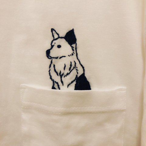 【オーダー】愛犬刺繍Tシャツ(サイズ選択下さい)