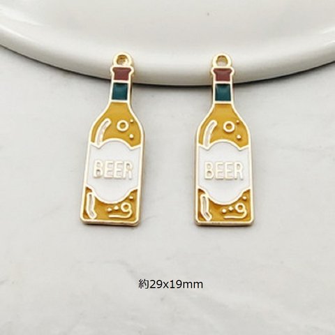 ビール チャーム ピアスパーツ アクセサリーパーツ ２個入り