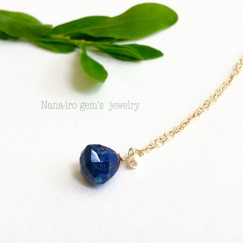 ＊再販＊14kgf lapis × pearl necklace