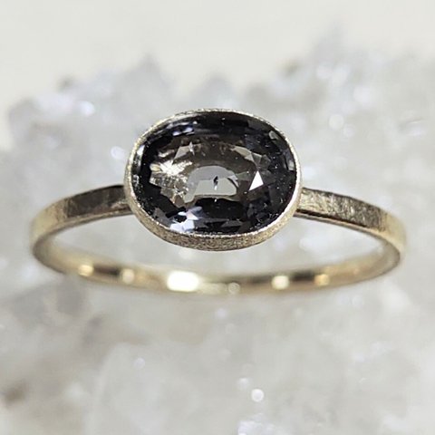 platinum gray spinel＊K10 ring