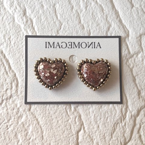 PINK GOLD HEART【ピアス/イヤリング】