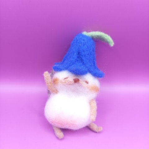 コロコロハリネズミ花帽子🦔(チューリップ青)