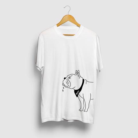 フレンチブルドッグ 犬 動物イラストTシャツ 大