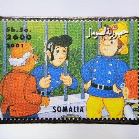 ソマリア　切手ブローチ4633