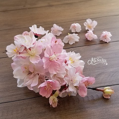 サクラサク♪　桜の花簪　前撮り　成人式　発表会　ヘッドコサージュ