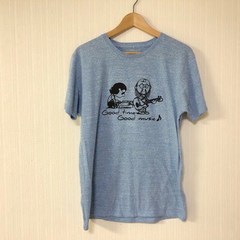 Mサイズ 新品 Good time Good music Tシャツ ＡＴブルー