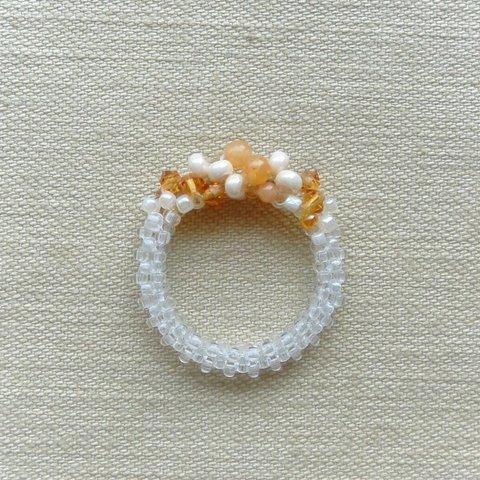 Candy cane Beads ring（オレンジ）