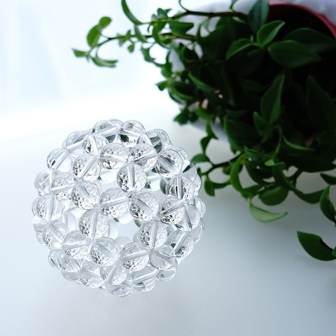 神聖幾何学 フラーレン 水晶 高品質 AAA １２ミリ水晶 【最強のパワーが宿る】バッキーボール