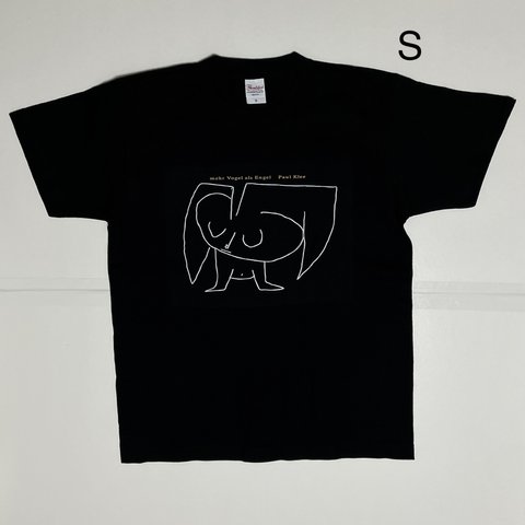 パウル・クレー　天使というよりむしろ鳥　綿Tシャツ Sサイズ黒　SMLも有り